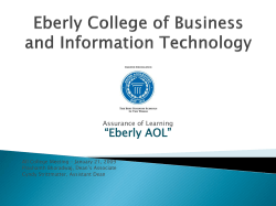 Eberly College of Business and Information Technology
