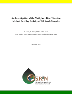 An Investigation of the Methylene Blue Titration Method for
