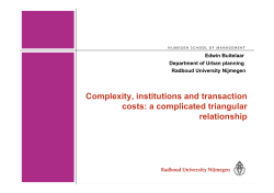 Complexity, institutions and transaction costs: a complicated