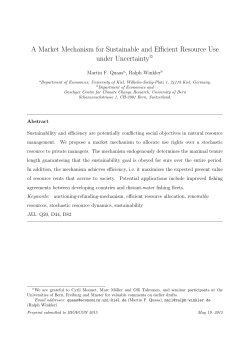 A Market Mechanism for Sustainable and Efficient