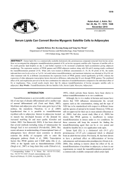 Serum Lipids Can Convert Bovine Myogenic Satellite Cells to