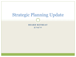 Strategic Planning Update
