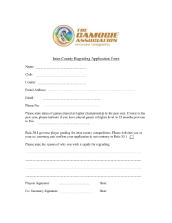 Inter-County Regrading Application Form
