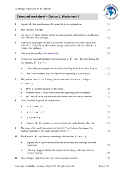 Extension worksheet &ndash; Topic 6 - Cambridge Resources for the IB