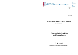 electron holes, ion holes and double layers.