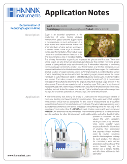 Determining Reducing Sugars in Wine