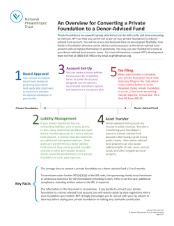 Converting a Private Foundation