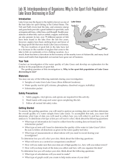 Lab 14. Interdependence of Organisms: Why Is the Sport Fish