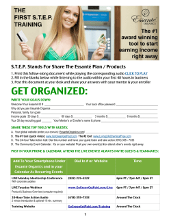 first step training document