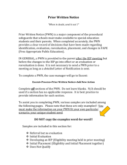 Prior Written Notice - Anderson School District Five