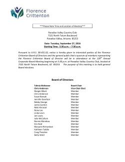 Open Meeting Announcement