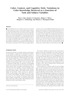 Color, Context, and Cognitive Style: Variations