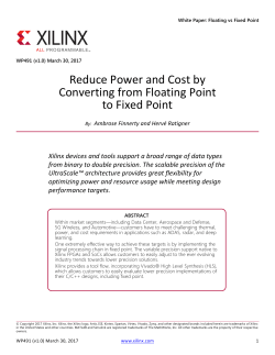 Reduce Power and Cost by Converting from Floating Point to Fixed