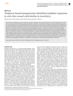 Amplicon-based metagenomics identified candidate organisms in