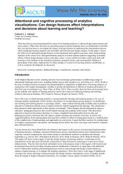 Attentional and cognitive processing of analytics