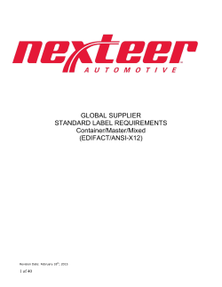 Global Supplier Standard Label Requirements