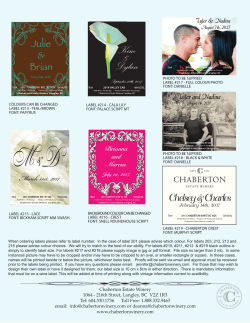 For a PDF version of our Wedding Labels #213 through #219