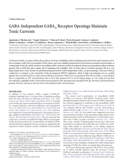 GABA-Independent GABAA Receptor Openings Maintain Tonic