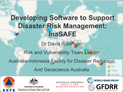 InaSAFE - Third UN World Conference on Disaster Risk Reduction