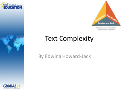 Text Complexity and Informational Texts