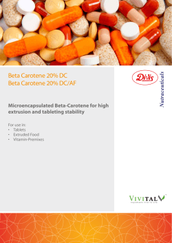 Beta Carotene 20% DC Beta Carotene 20% DC/AF