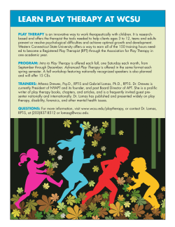 learn play therapy at wcsu - Western Connecticut State University