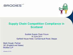 Brodies - Supply Chain Competition