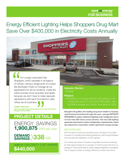 Energy Efficient Lighting Helps Shoppers Drug Mart Save Over