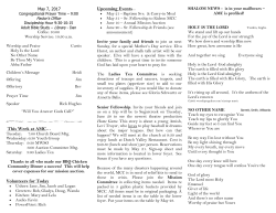 May 7, 2017 - Aurora Mennonite Church