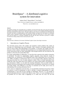 BrainSpace&reg; &ndash; A distributed cognitive system for