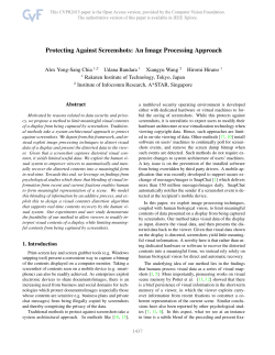 Protecting Against Screenshots: An Image Processing Approach