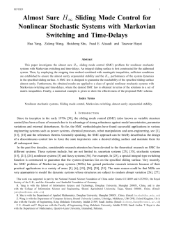 Almost Sure H&infin; Sliding Mode Control for Nonlinear Stochastic