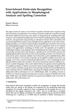 Error-tolerant Finite-state Recognition with Applications to