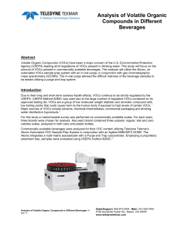 Analysis of Volatile Organic Compounds in Different Beverages