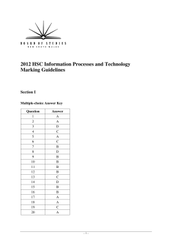 2012 HSC Information Processes and Technology