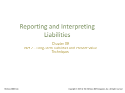 Reporting and Interpreting Liabilities