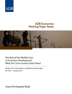ADB Economics Working Paper Series No. 245