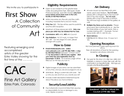 First Show - Cultural Arts Council of Estes Park