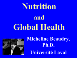 Nutrition and Global Health