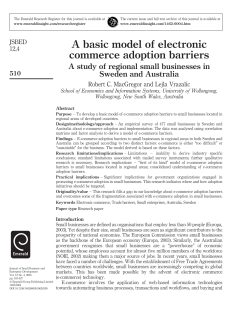 A basic model of electronic commerce adoption