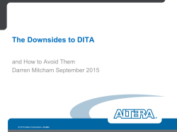 The Downsides to DITA and How to Avoid Them
