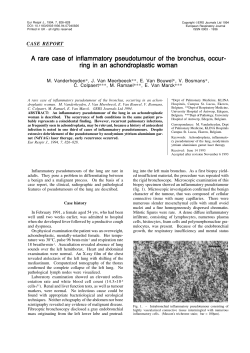 A rare case of inflammatory pseudotumour of the bronchus, occur
