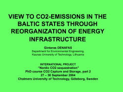 PhD course CO2 Capture and Storage, part 2 27 &ndash; 30 September