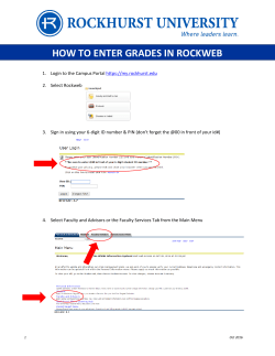 HOW TO ENTER GRADES IN ROCKWEB