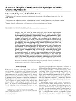 Structural analysis of dextran-based hydrogels