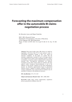 Forecasting the maximum compensation offer in the automobile BI