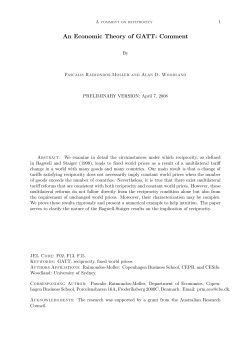 An Economic Theory of GATT: Comment
