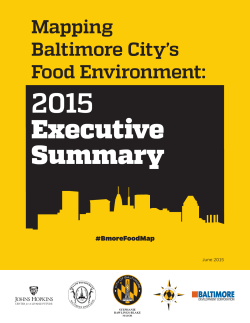 Executive Summary - Maryland Food System Map
