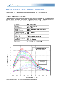 Chirascan: Fluorescence Scanning as a Function of Temperature.