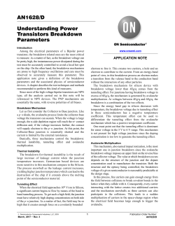 AN1628 - Understanding Power Transistors Breakdown Parameters